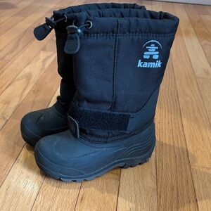 Kamik Black Insulated Snow Boots, size toddler 11